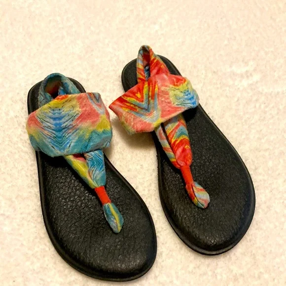 Sank Tie Dye Pattern Yoga Mat Sandals